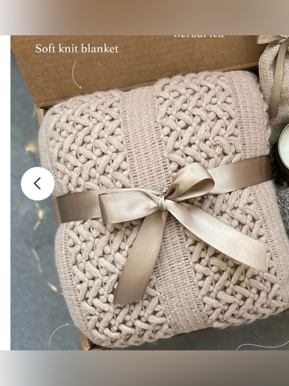 Brand new Chunky Light Knit Throw Blanket Light Grayish/Taupe